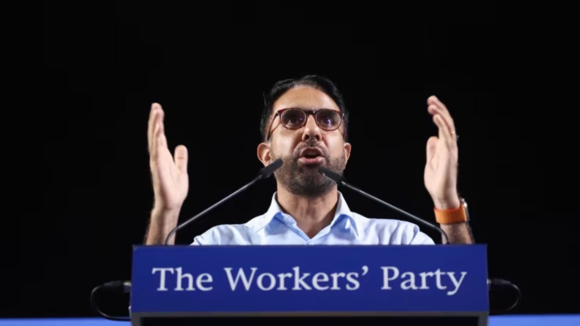 The Workers' Party secretary-general Pritam Singh speaking to supporters during a rally | TheHomeGround Asia
