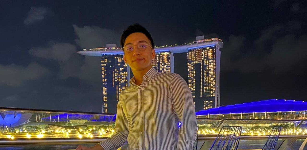 Jerald Chan against a backdrop of MBS, resigning in a pandemic